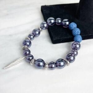 Aromatherapy Lava Stone Handmade Beaded Bracelet